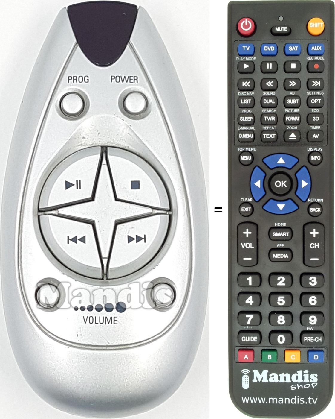 Replacement remote control REMCON1676