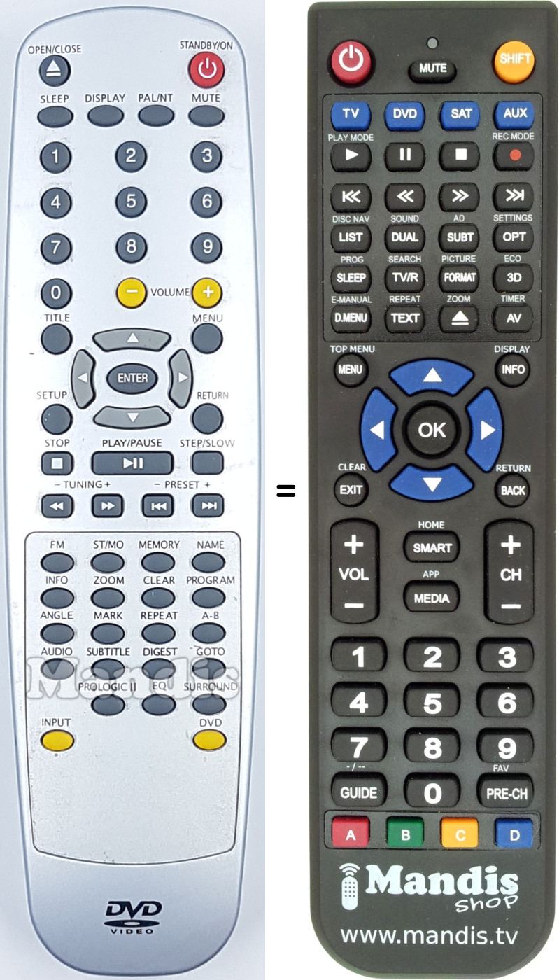 Replacement remote control REMCON1679