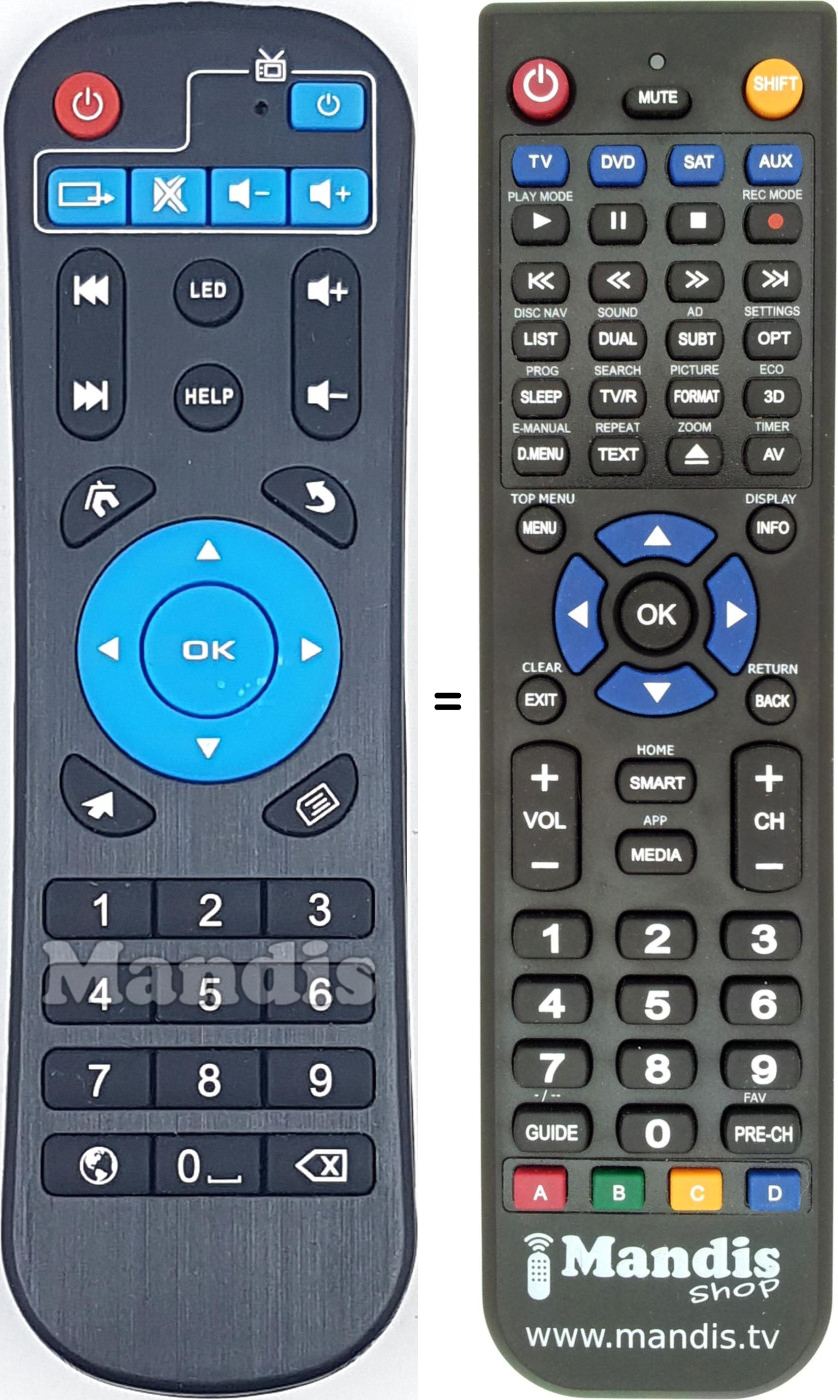 Replacement remote control REMCON1681