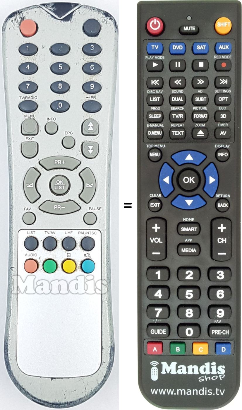 Replacement remote control REMCON1692