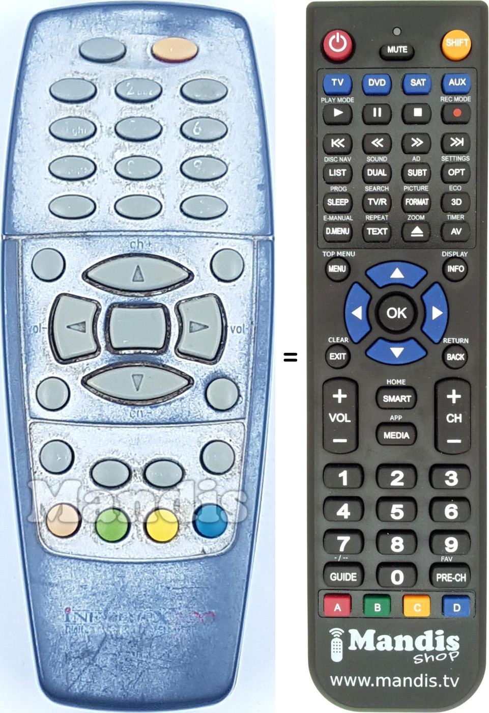 Replacement remote control REMCON1695