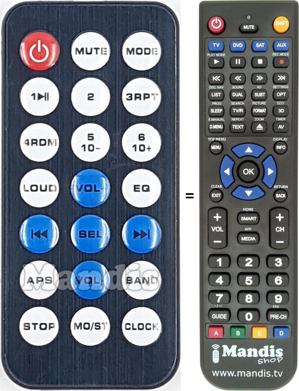Replacement remote control REMCON1701