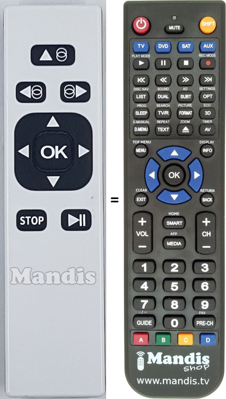 Replacement remote control REMCON1733