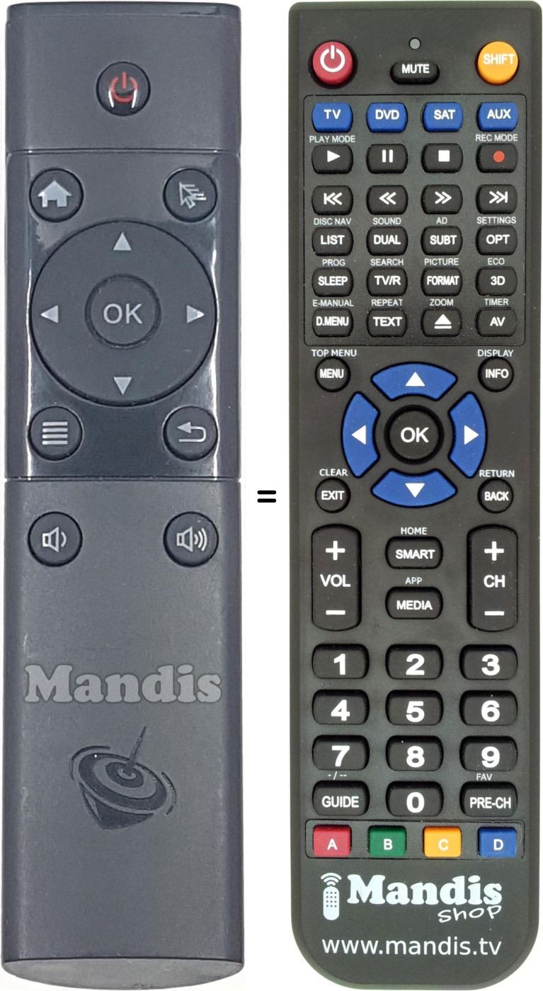 Replacement remote control REMCON1772