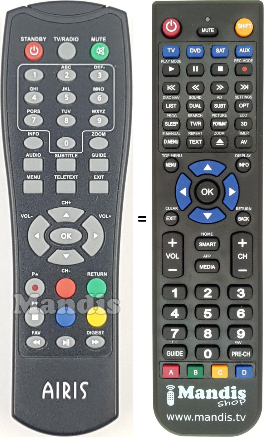 Replacement remote control REMCON2073