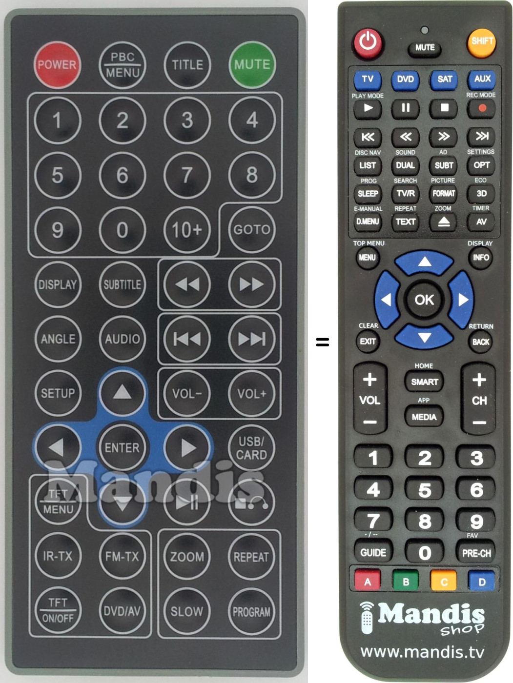 Replacement remote control REMCON1422