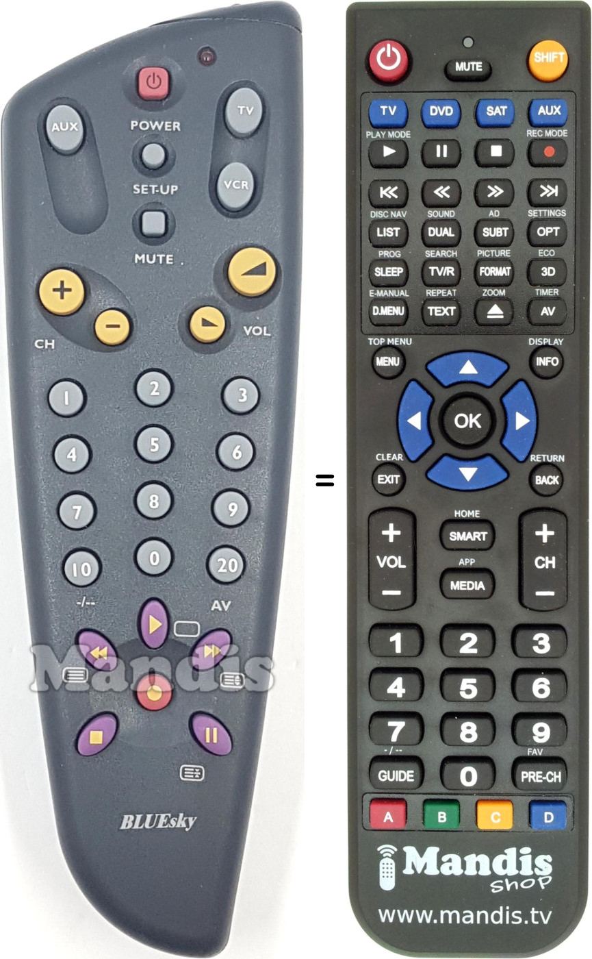 Replacement remote control URC112130B00