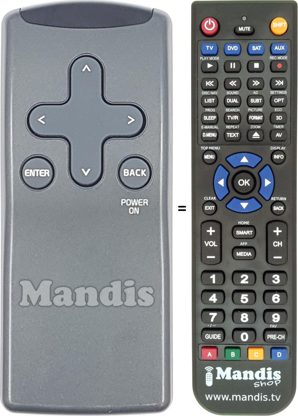Replacement remote control X7023AF0310