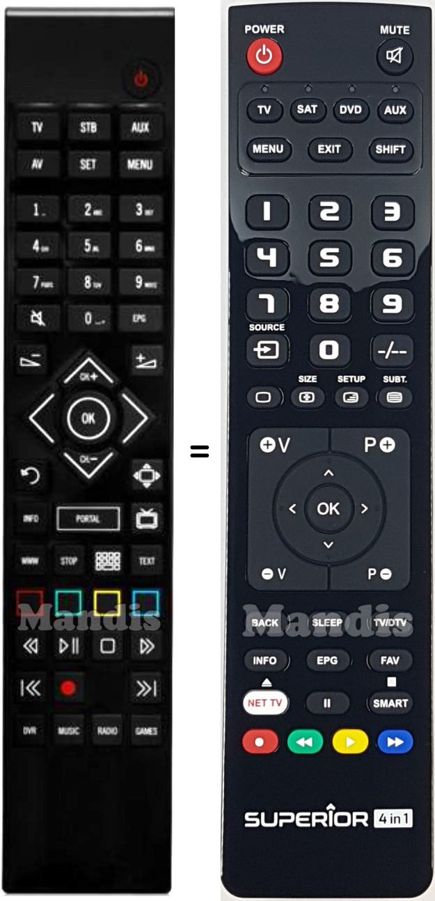 Replacement remote control Motorola REMCON1647