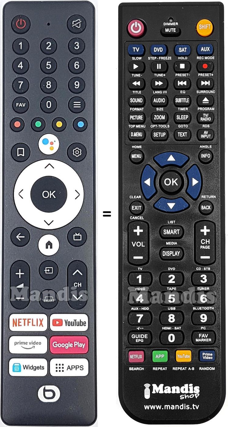 Replacement remote control 06A60R41PT001