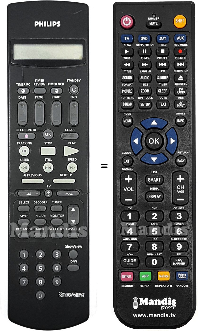 Replacement remote control Philips RT942-414