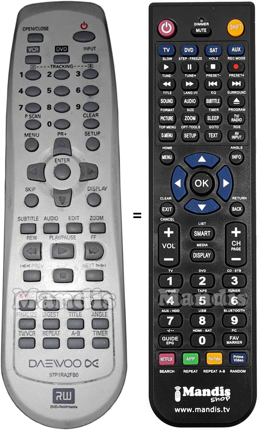 Replacement remote control Seg 97P1RA2FB0