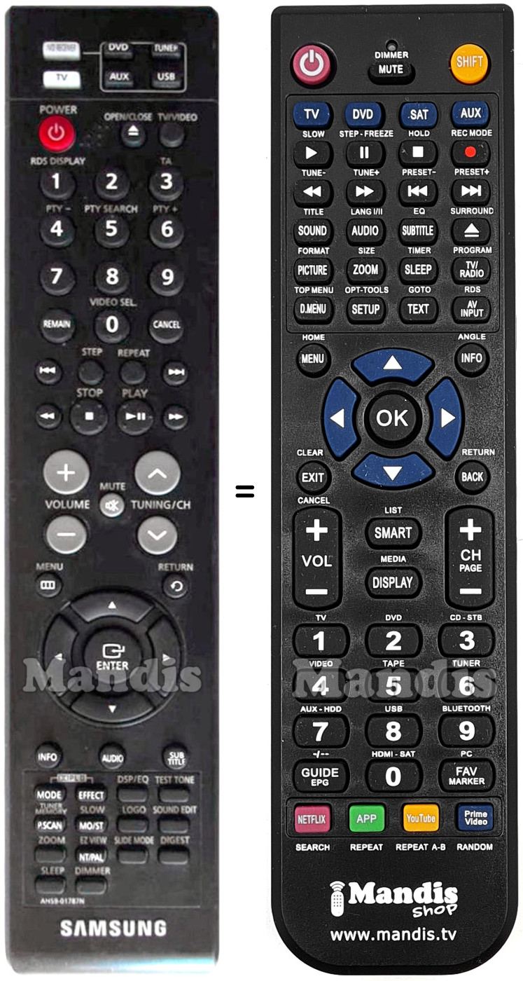 Replacement remote control Samsung AH59-01787N