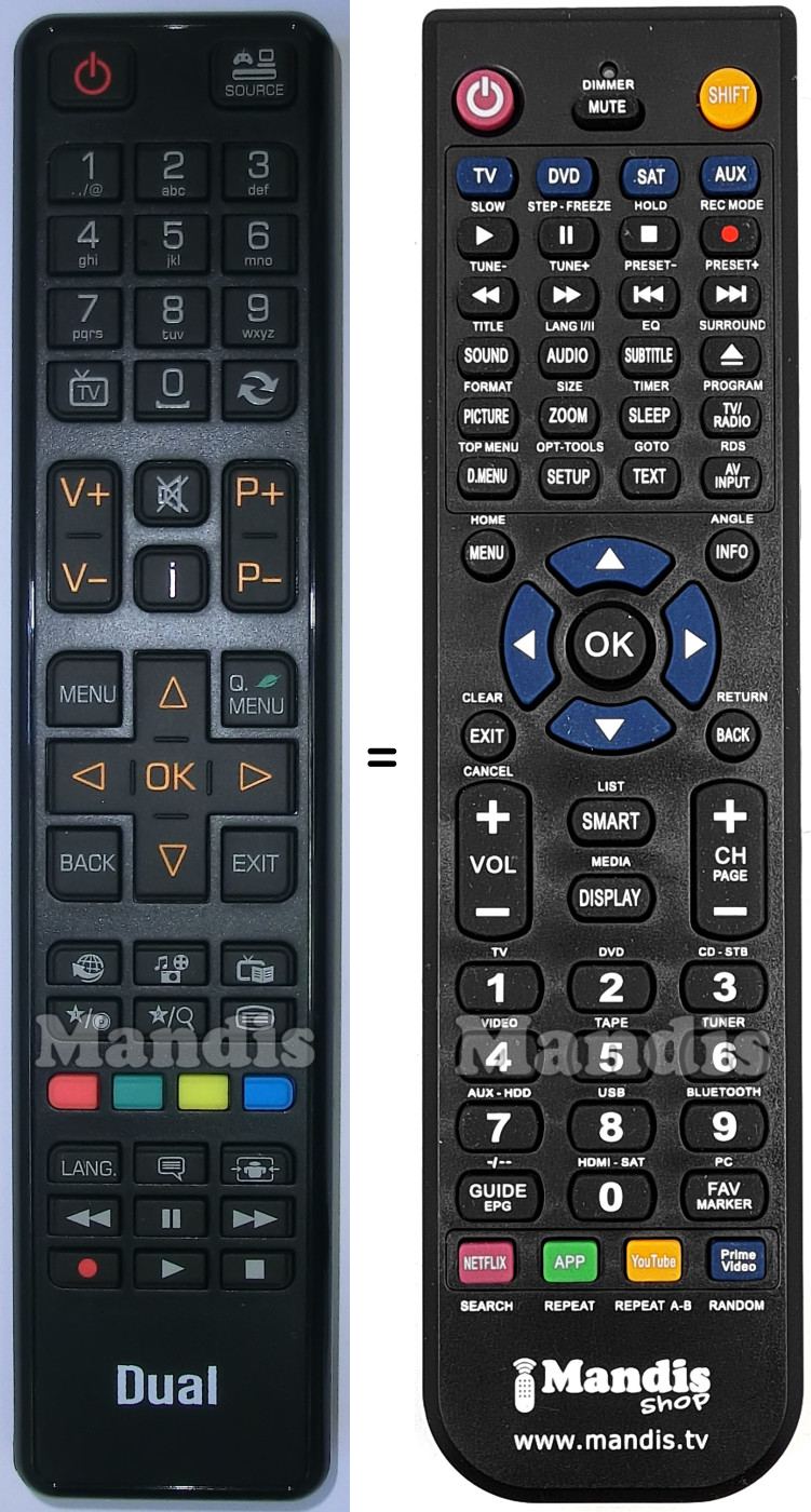 Replacement remote control RC4825