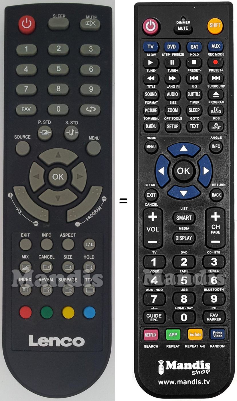 Replacement remote control LENCO001