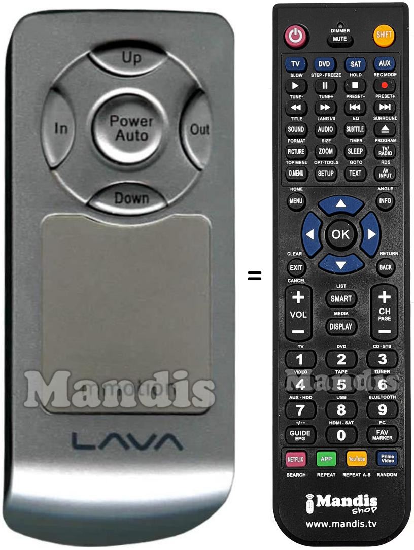 Replacement remote control LAVA MMOTION