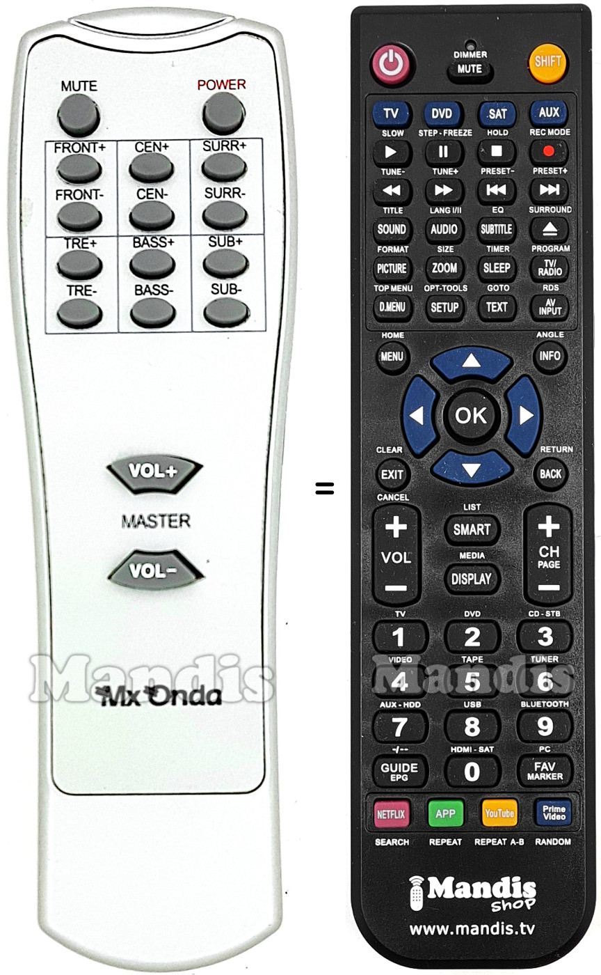 Replacement remote control MX009
