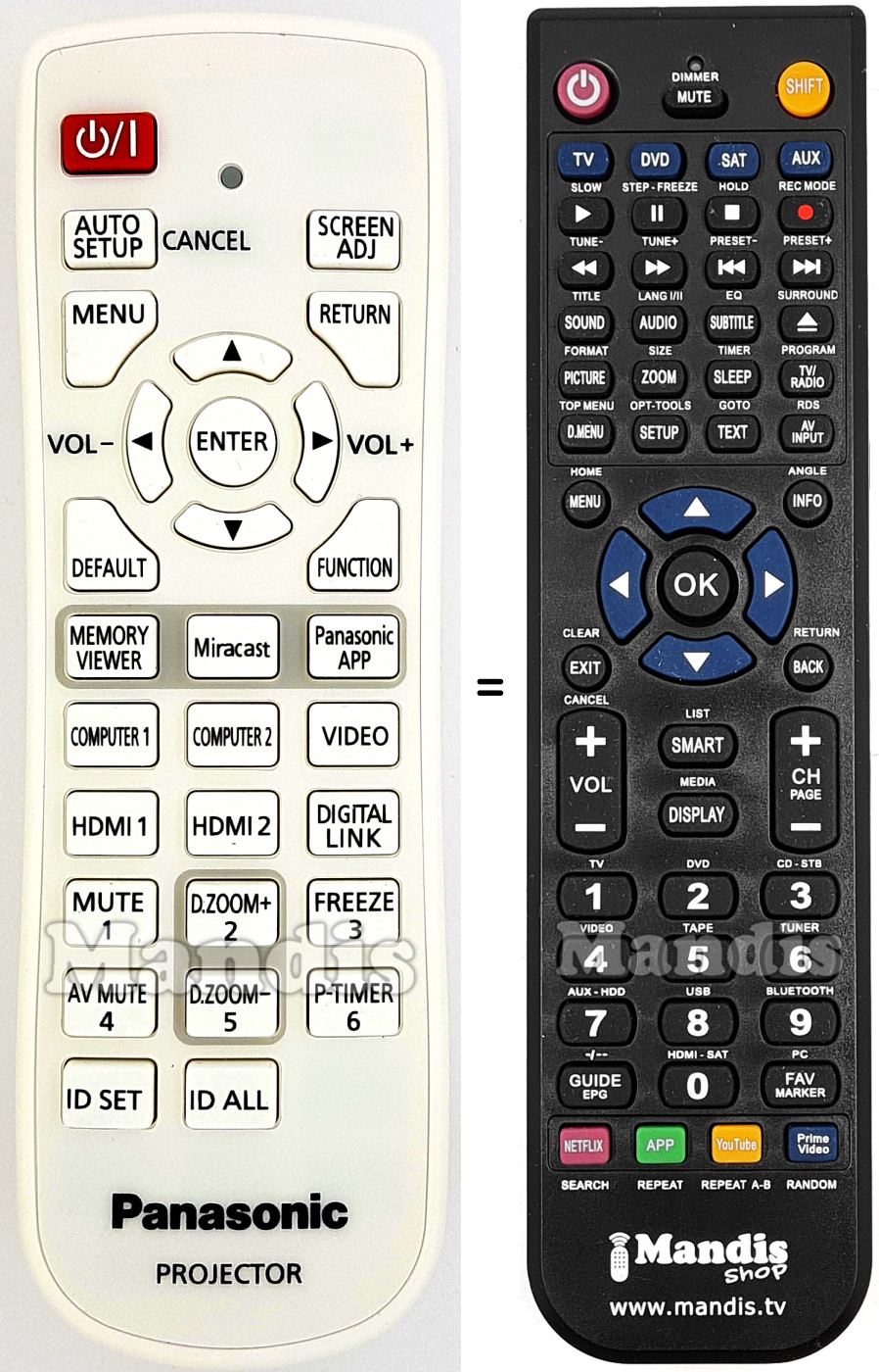 Replacement remote control N2QAYA000107