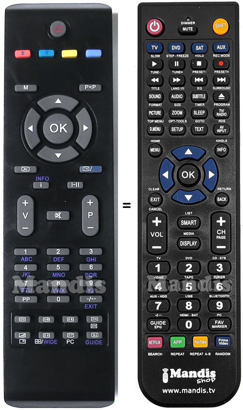 Replacement remote control RC1205
