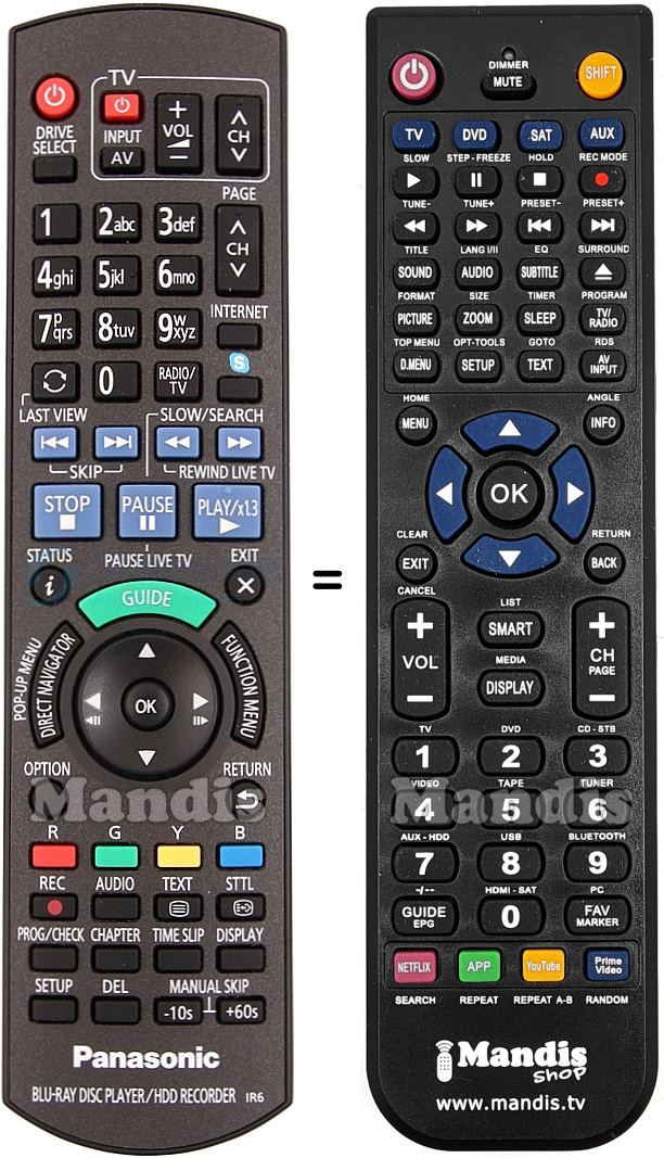Replacement remote control N2QAYB000757