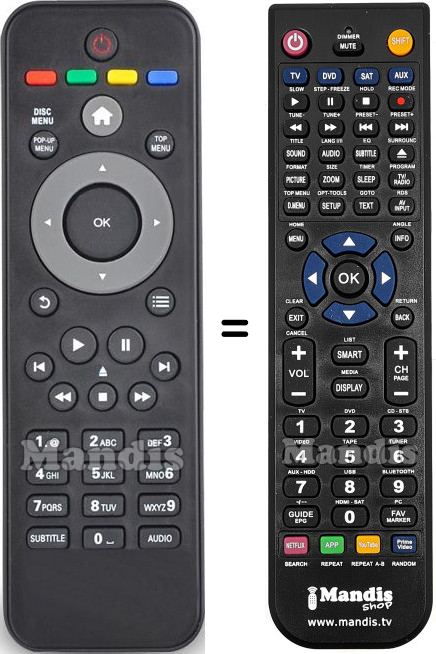 Replacement remote control PYE 996510031275