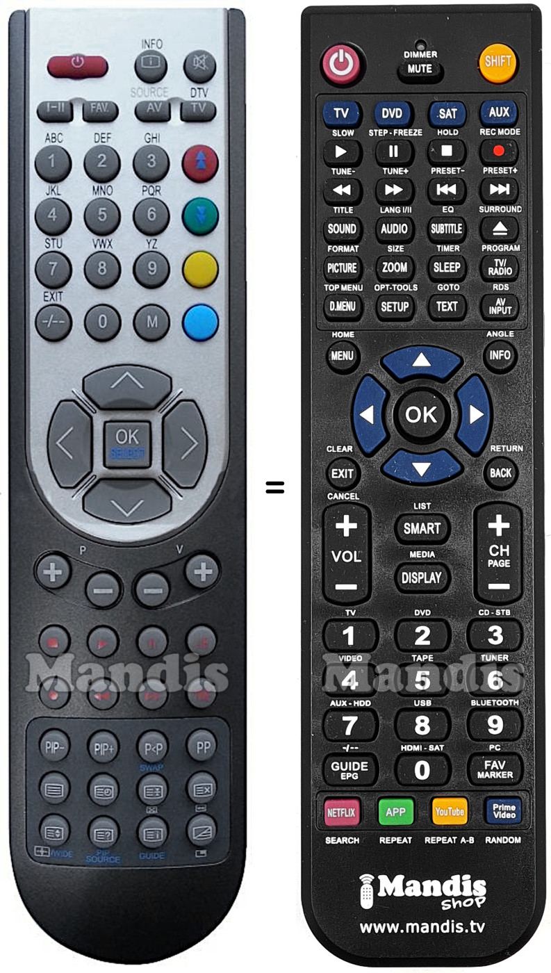 Replacement remote control Tucson RC 1190