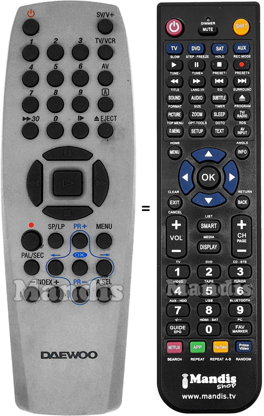 Replacement remote control Daewoo REMCON1456