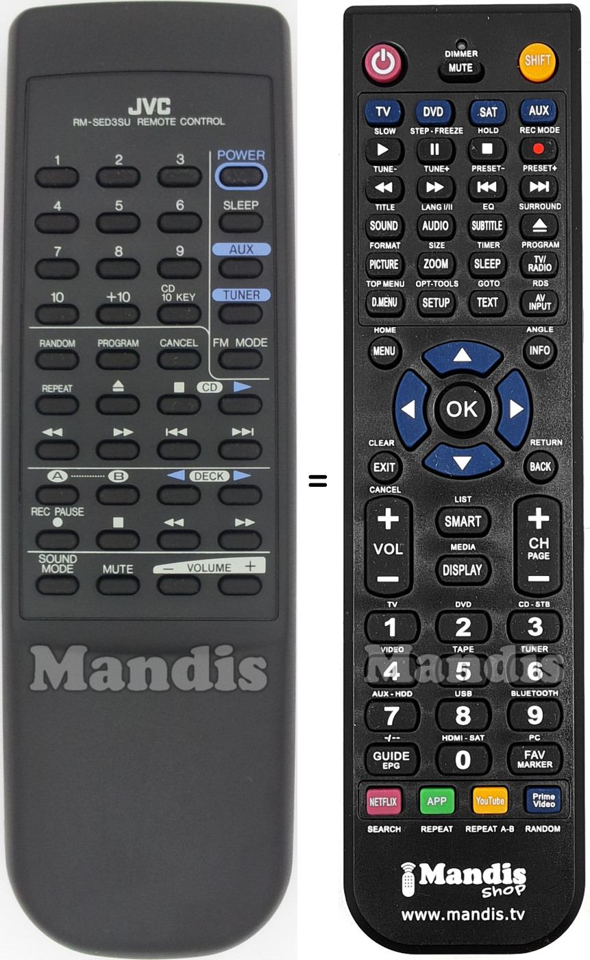 Replacement remote control RM-SED3SU