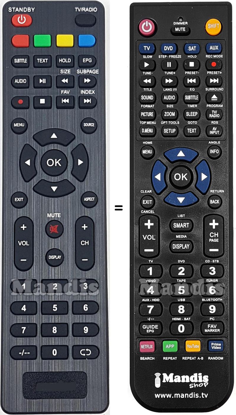 Replacement remote control JVC RM-C 3411