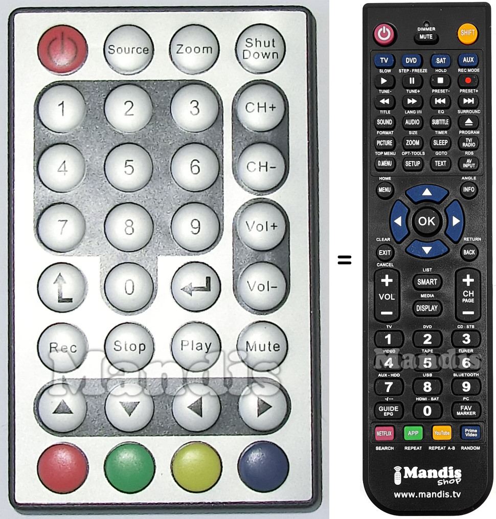 Replacement remote control STV22