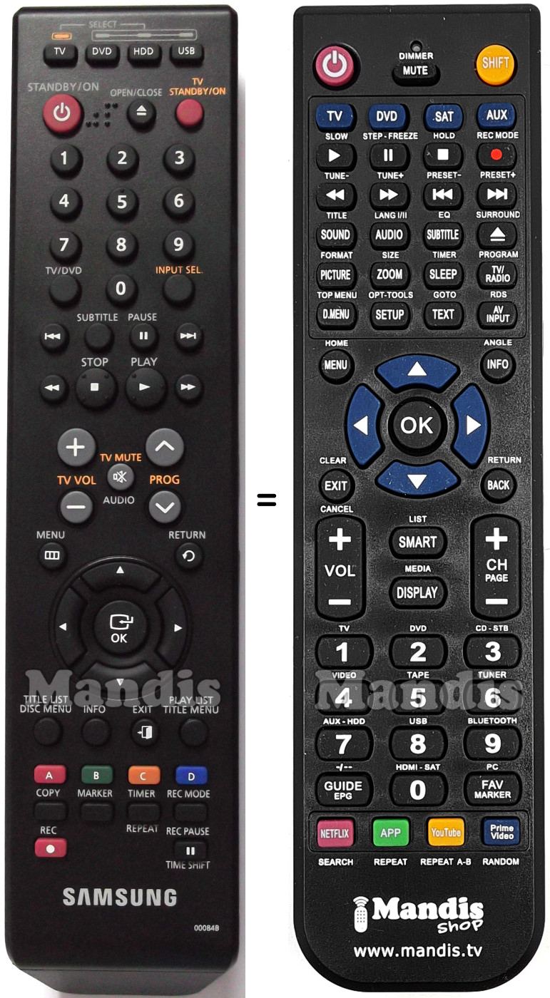 Replacement remote control Samsung AK5900084B