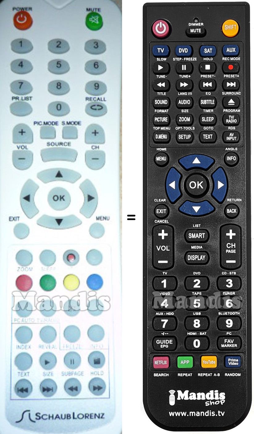 Replacement remote control Exolys LT236-147DWU
