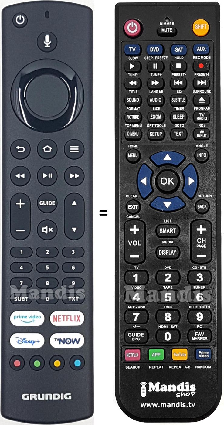 Replacement remote control Grundig ALD187R-4