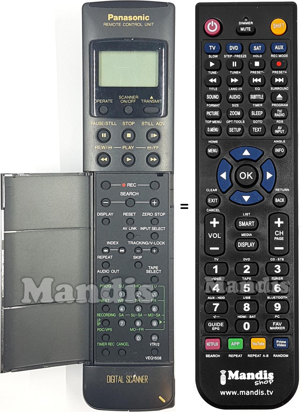 Replacement remote control VEQ1508