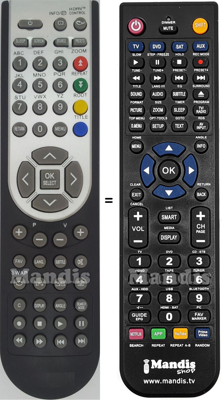Replacement remote control Waltham RC1900