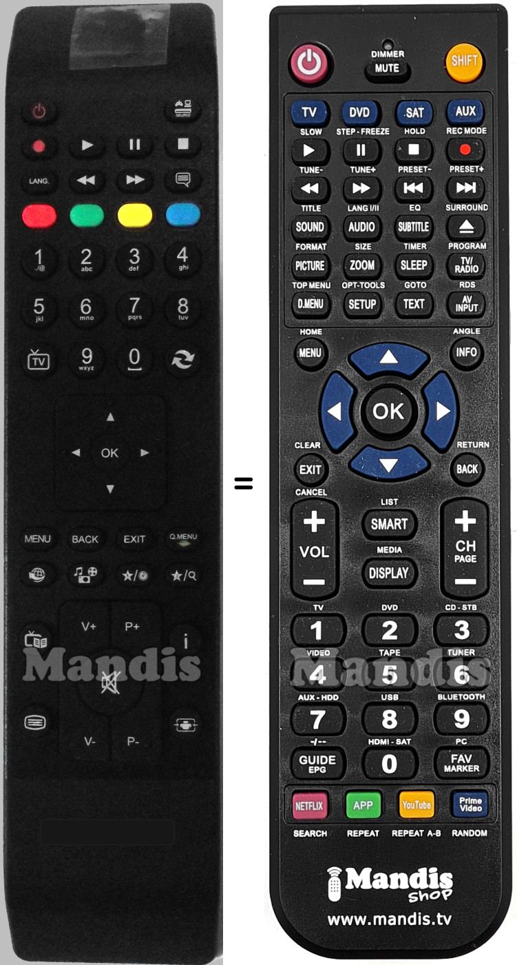 Replacement remote control ELECTRONIA RC-4800