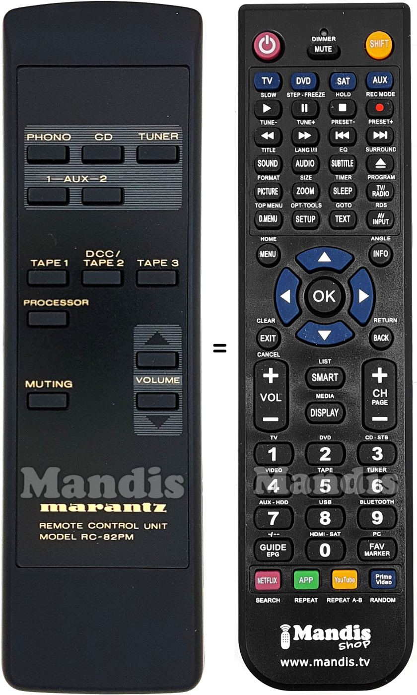 Replacement remote control RC-82PM