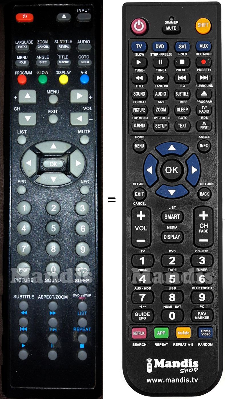 Replacement remote control QLE236Z28-FMD-TL