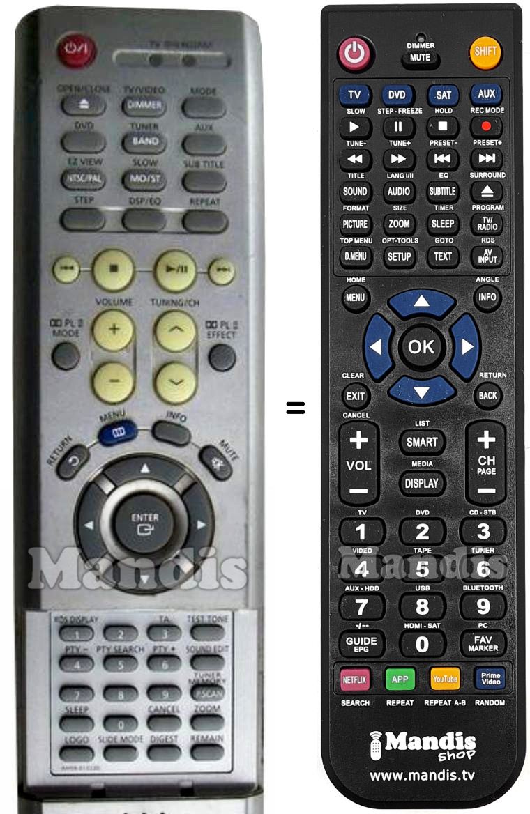 Replacement remote control Samsung AH59-01323 D