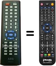 Replacement remote control Aeg DVD4611HC