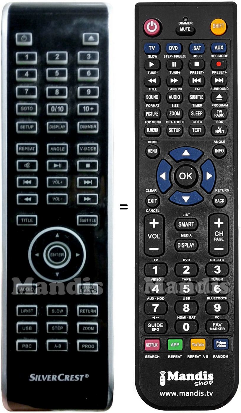 Replacement remote control Silvercrest KH 6524
