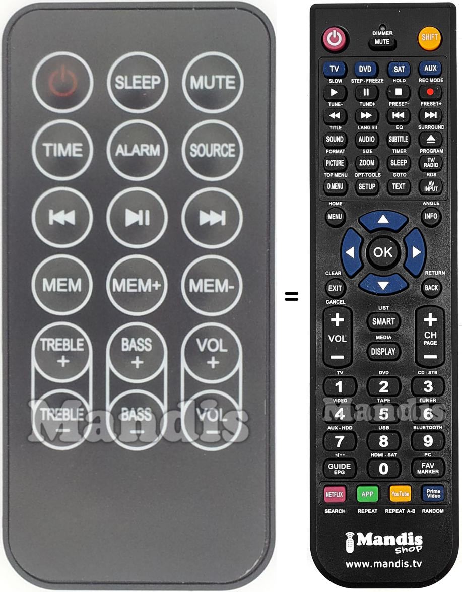 Replacement remote control Bigben Interactive TW9