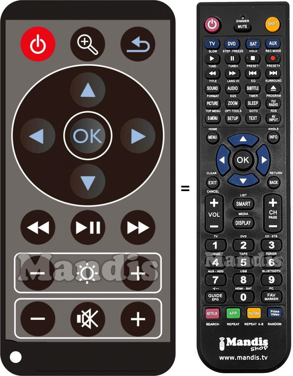 Replacement remote control Philips PPX3407