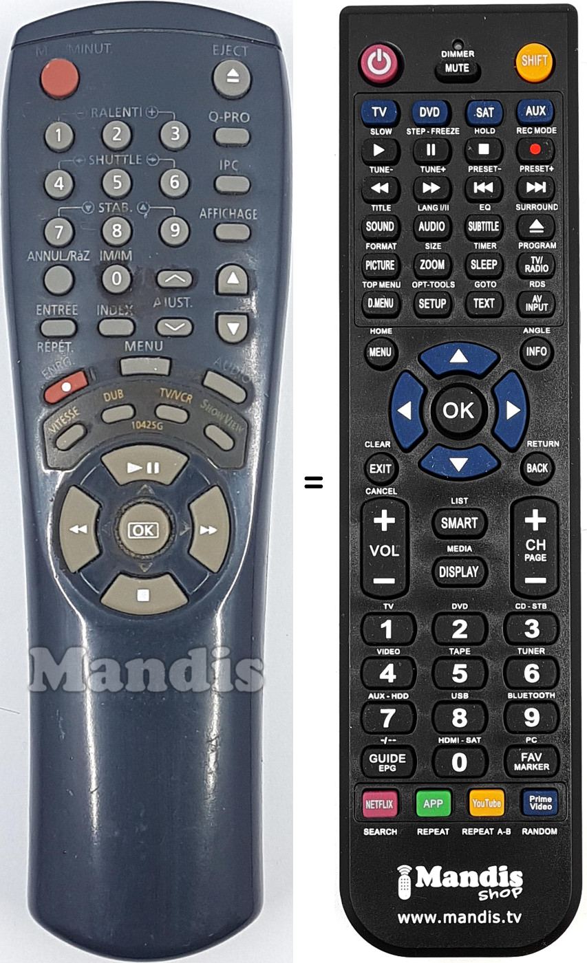 Replacement remote control 10425G