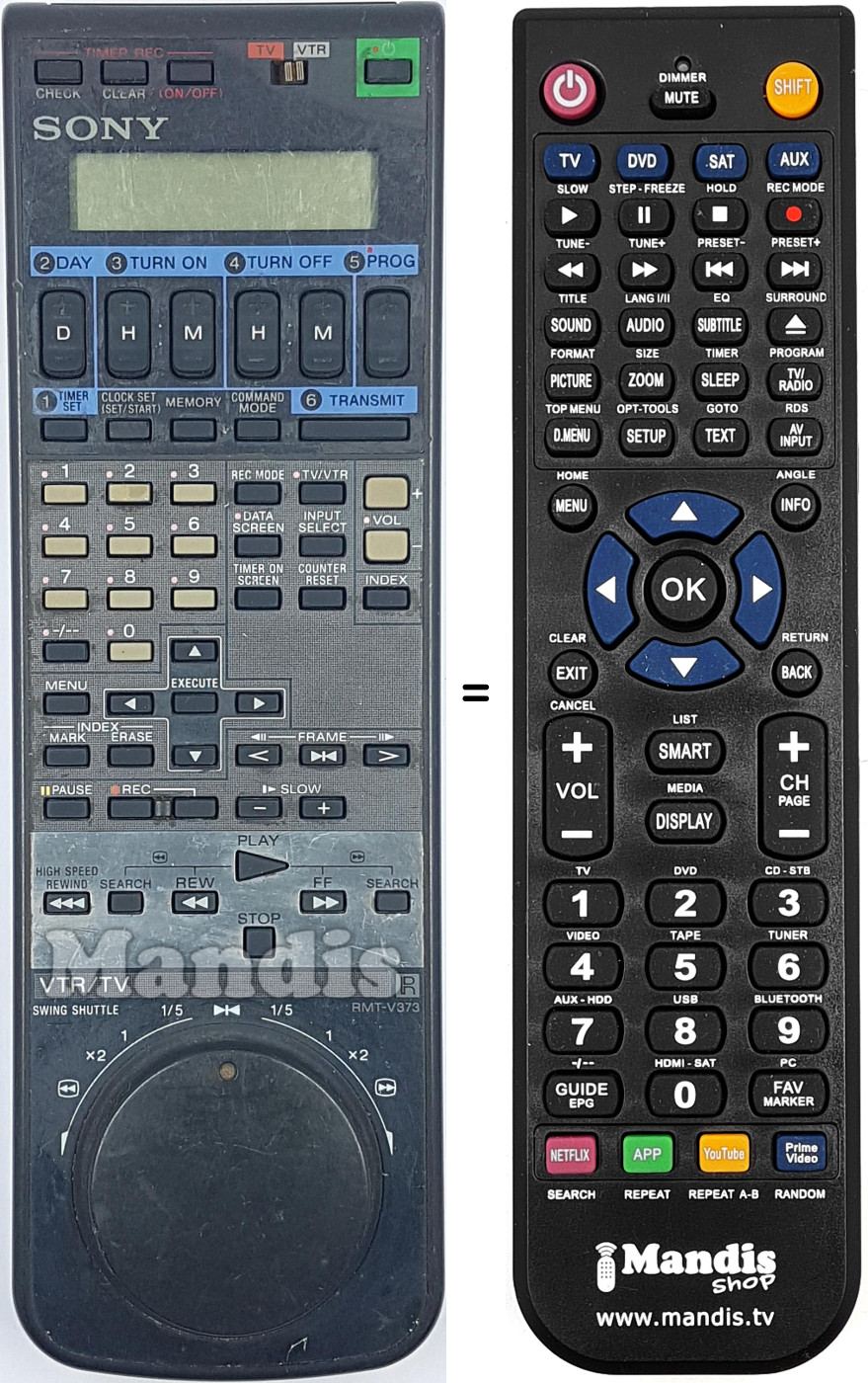 Replacement remote control RMT-V373