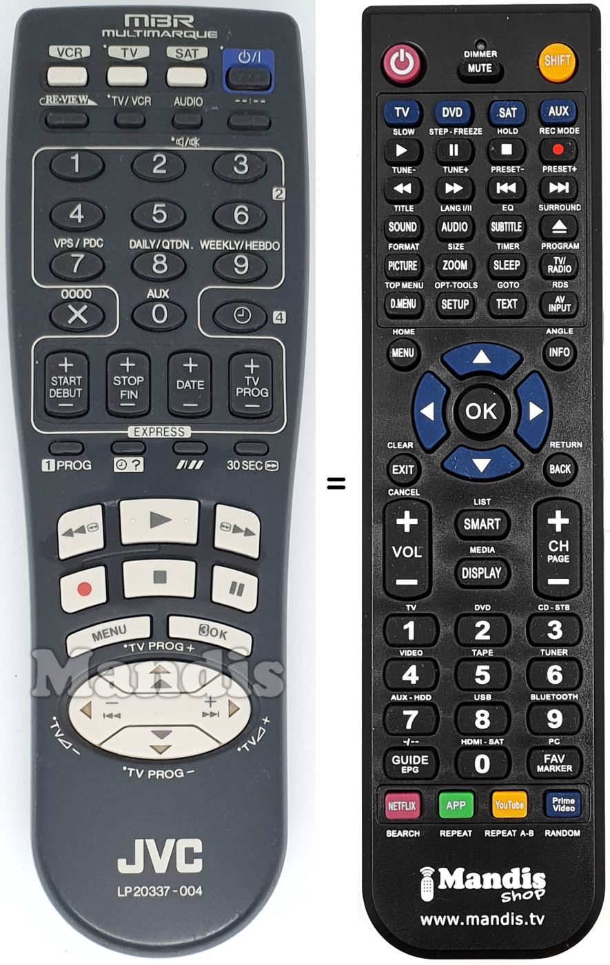 Replacement remote control LP 20337-004