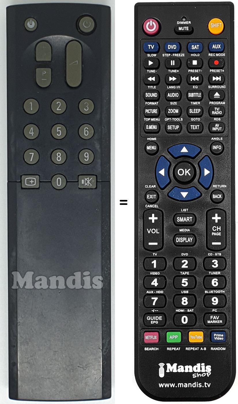 Replacement remote control RC9076/00B
