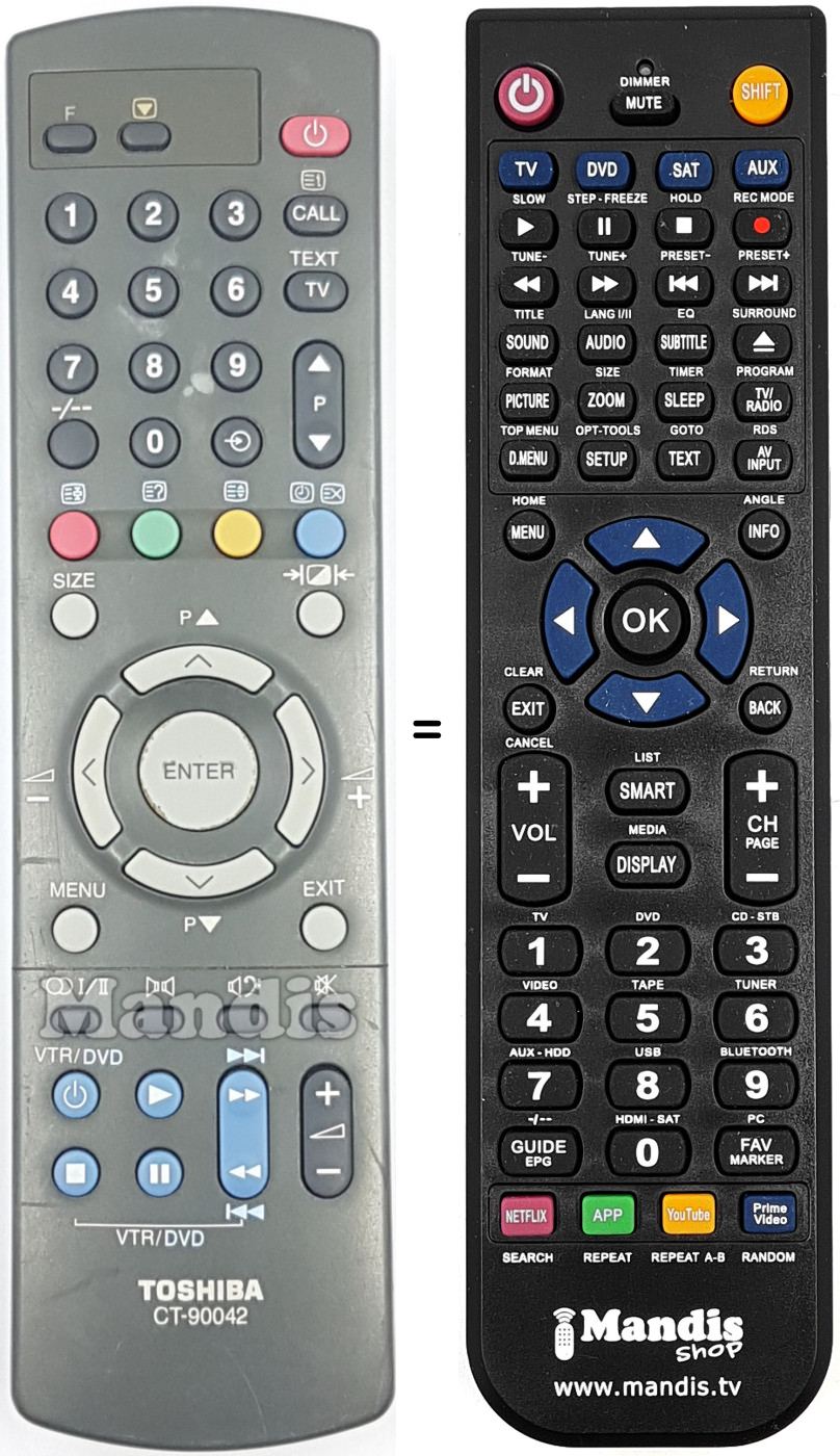 Replacement remote control CT-90042