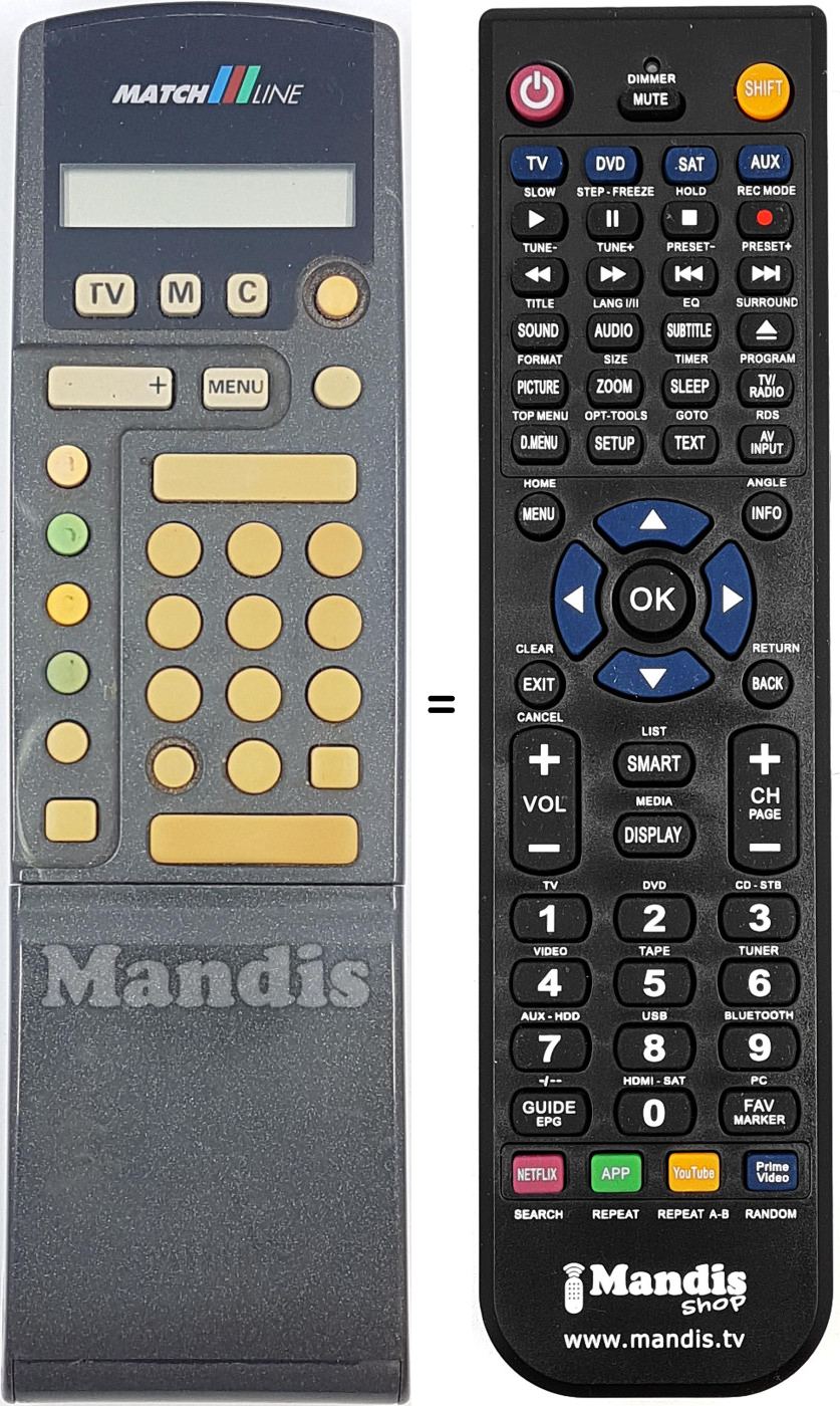 Replacement remote control RC710101