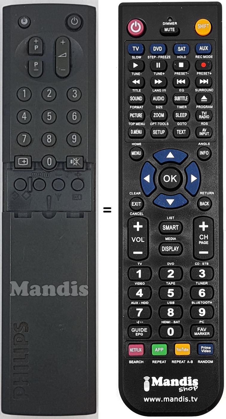 Replacement remote control RC907601G
